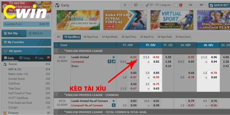 Odds có thể phản ảnh kết quả của trận đấu